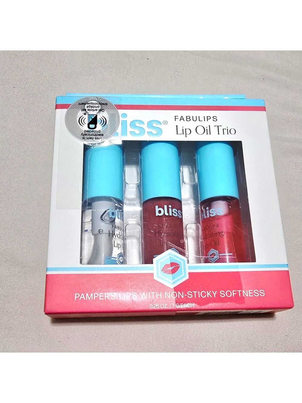 NEW! Bliss Fabulips Lip Oil Trio 3 X 7 g